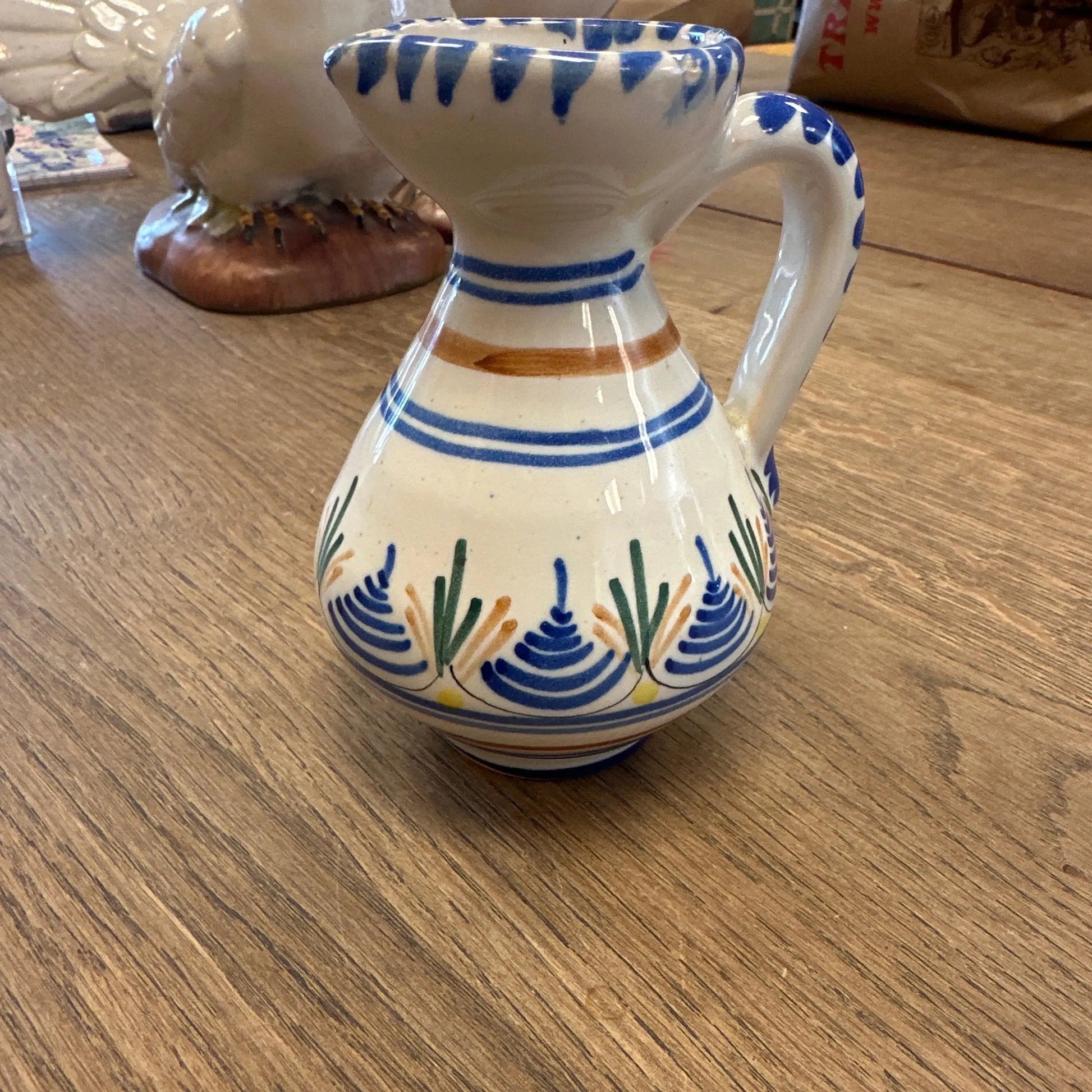 Small creamer hand painted Mexico - Blue Springs Home