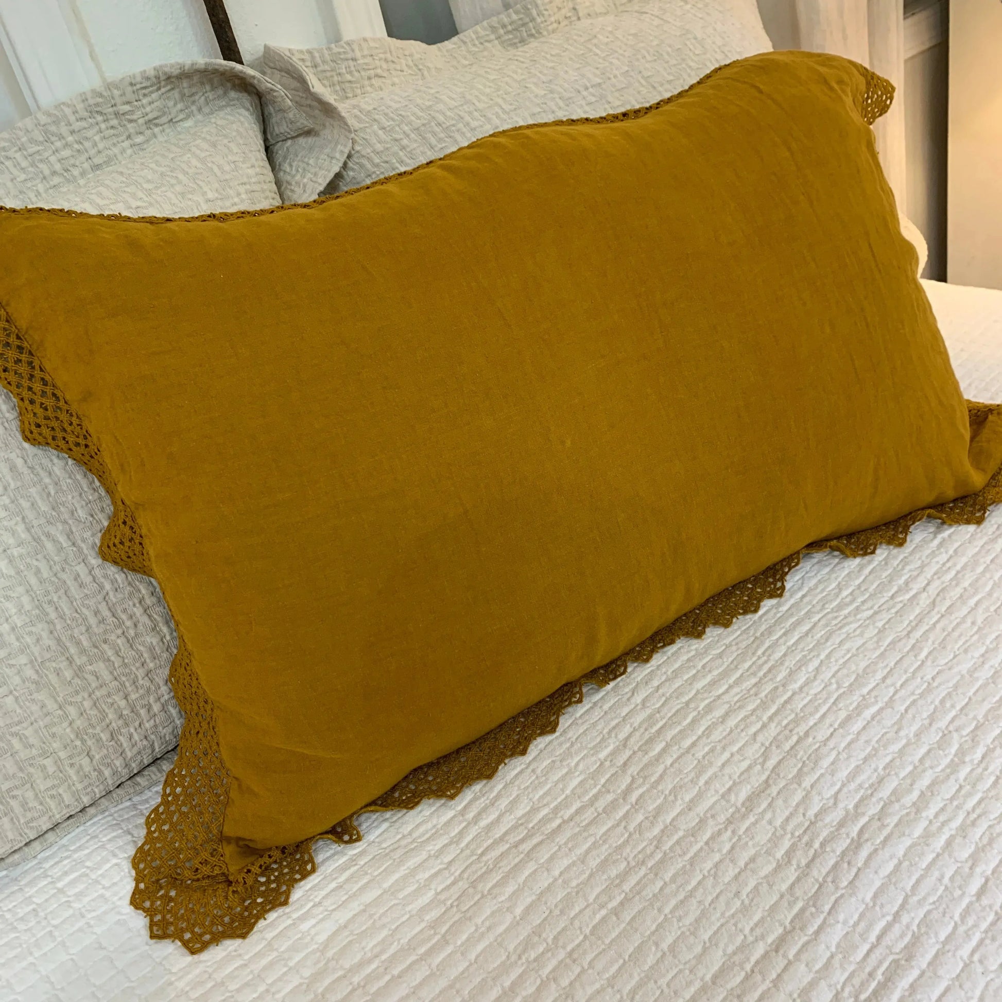 165 Linen with Macrame - Blue Springs Home