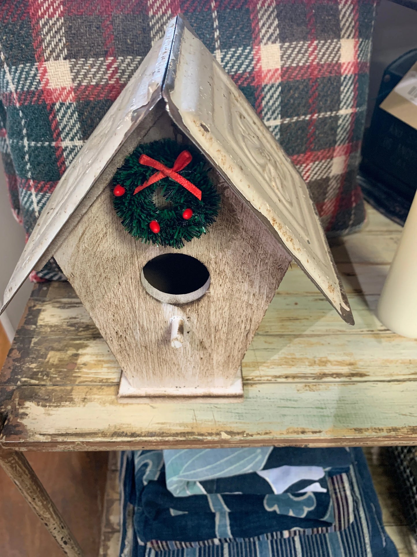 Tin Roof Birdhouse Xmas