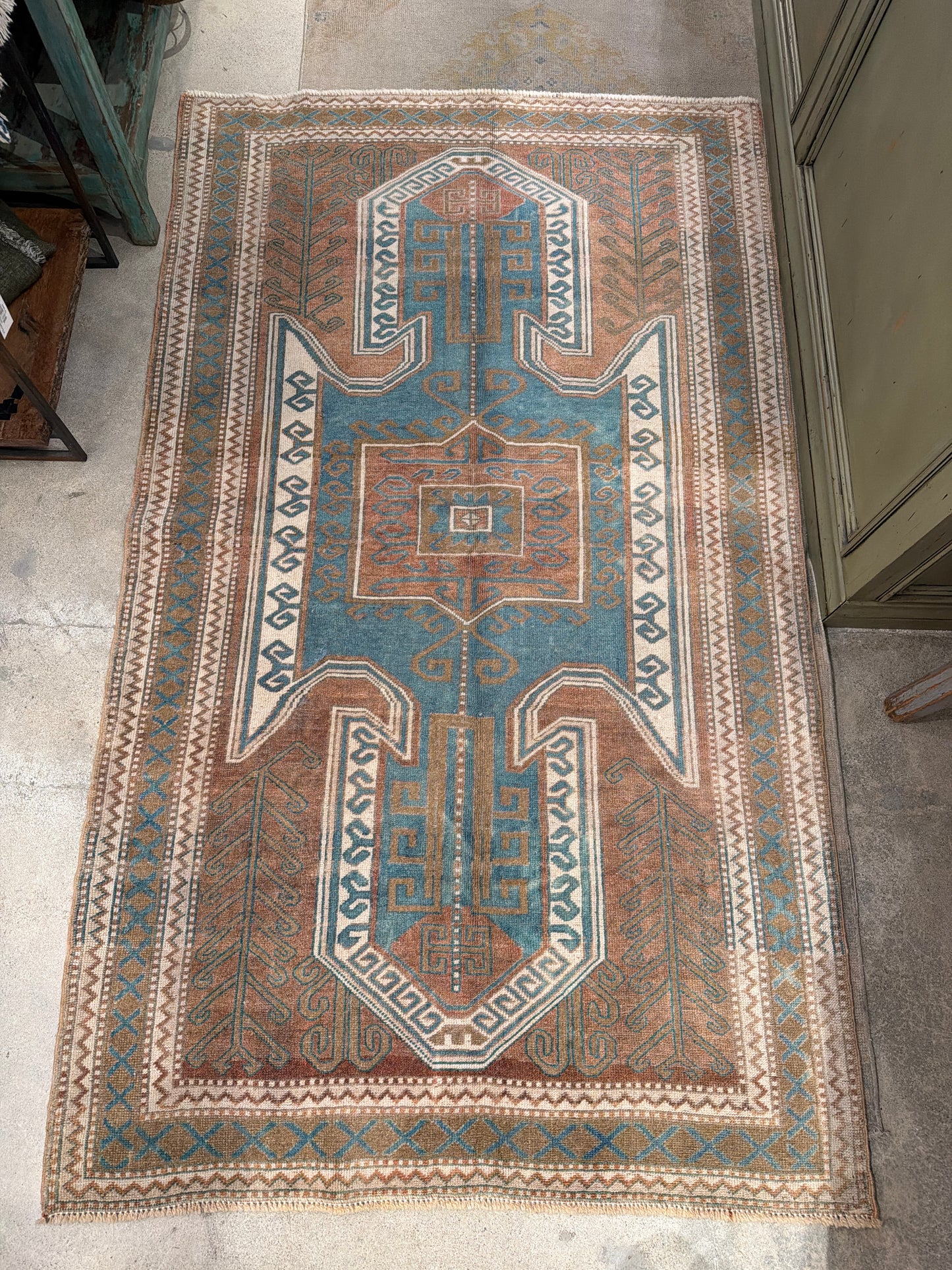 #6 Vtg Turkish Runner 3'9"x6'6"