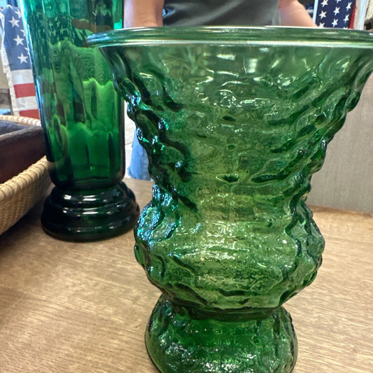 Green glass face