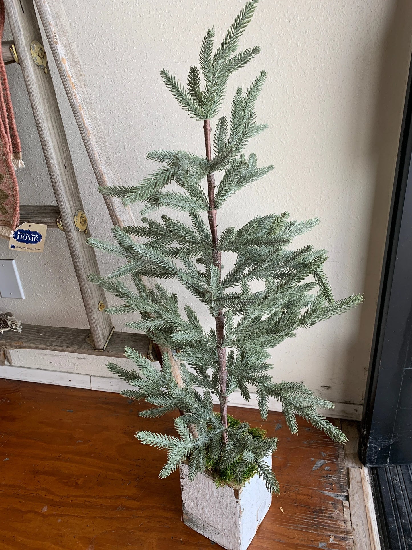 Large Salvage Flocked Trees in Box