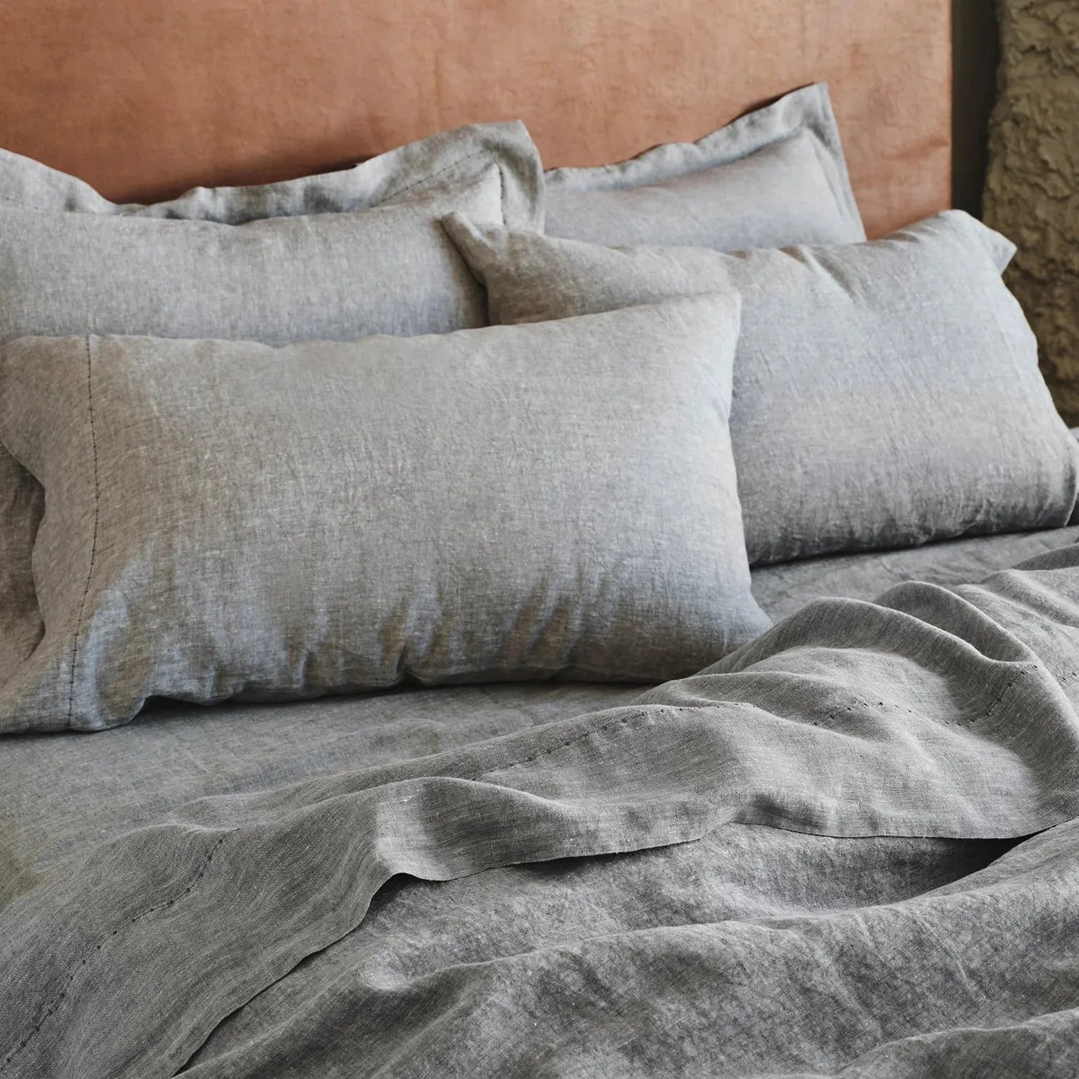 Organic Relaxed Linen Sheet Set Q - Blue Springs Home