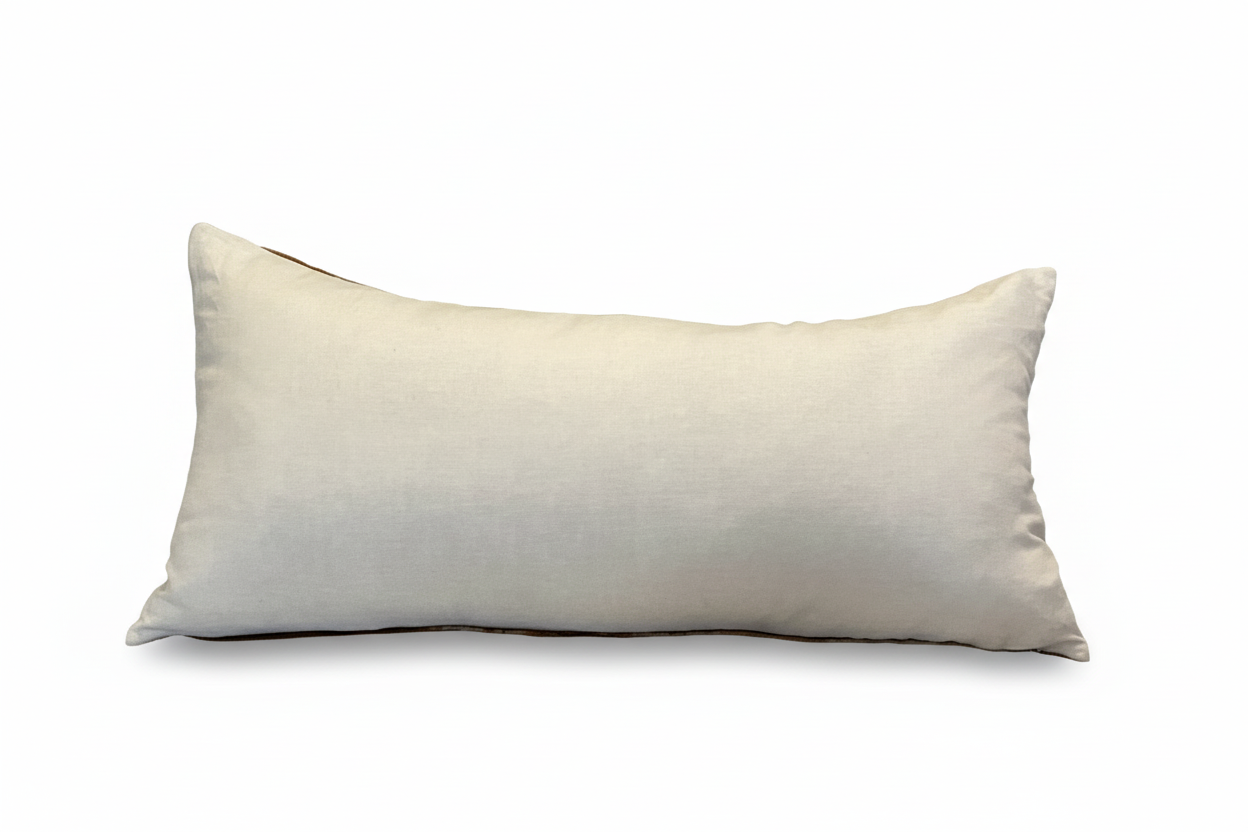 Taupe Tapestry Vintage Bolster Pillow 032425
