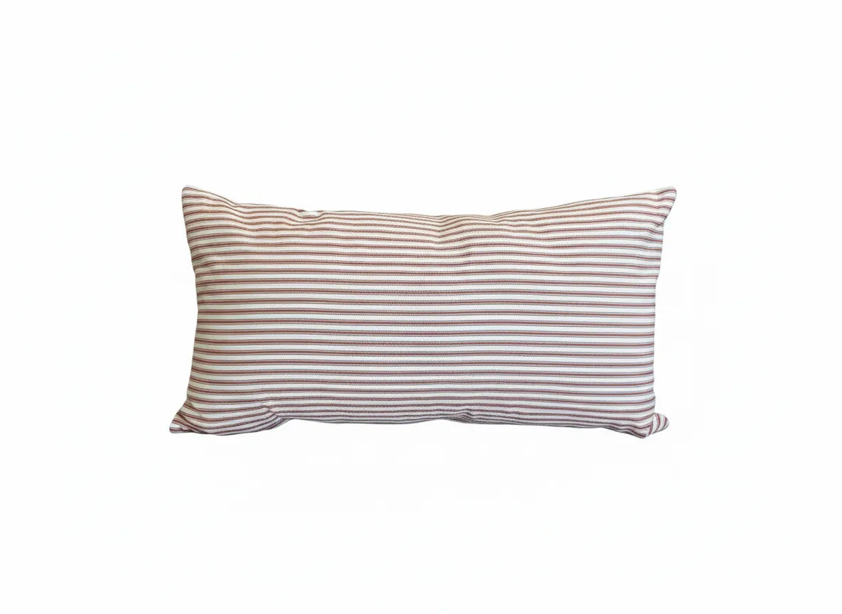 Vintage Red Ticking Lumbar 12x22