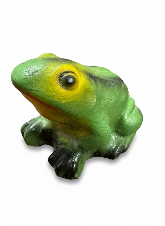 Vintage Painted Cement Garden Frog