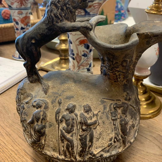 Mediterranean Wine Vessel with Lion