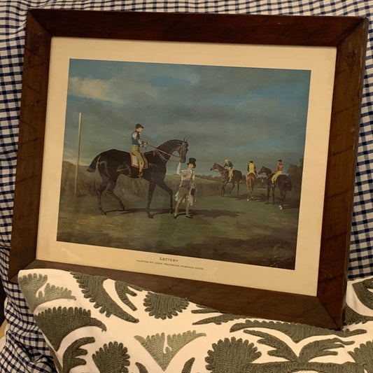 1800’s Horse print wood frame - Blue Springs Home