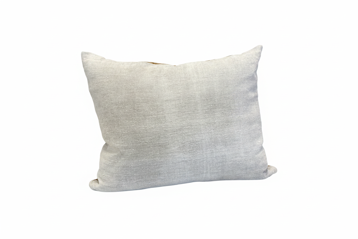 Vintage Brown Floral Tapestry Pillow 20x26