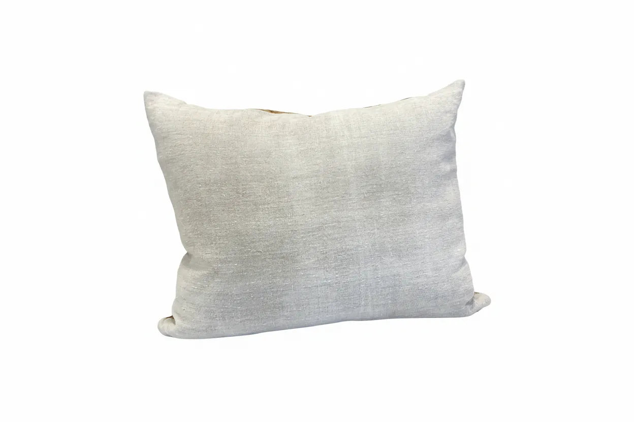 Vintage Brown Floral Tapestry Pillow 20x26