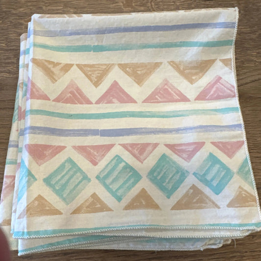 Pastel vintage southwestern print napkins cotton set/4 - Blue Springs Home
