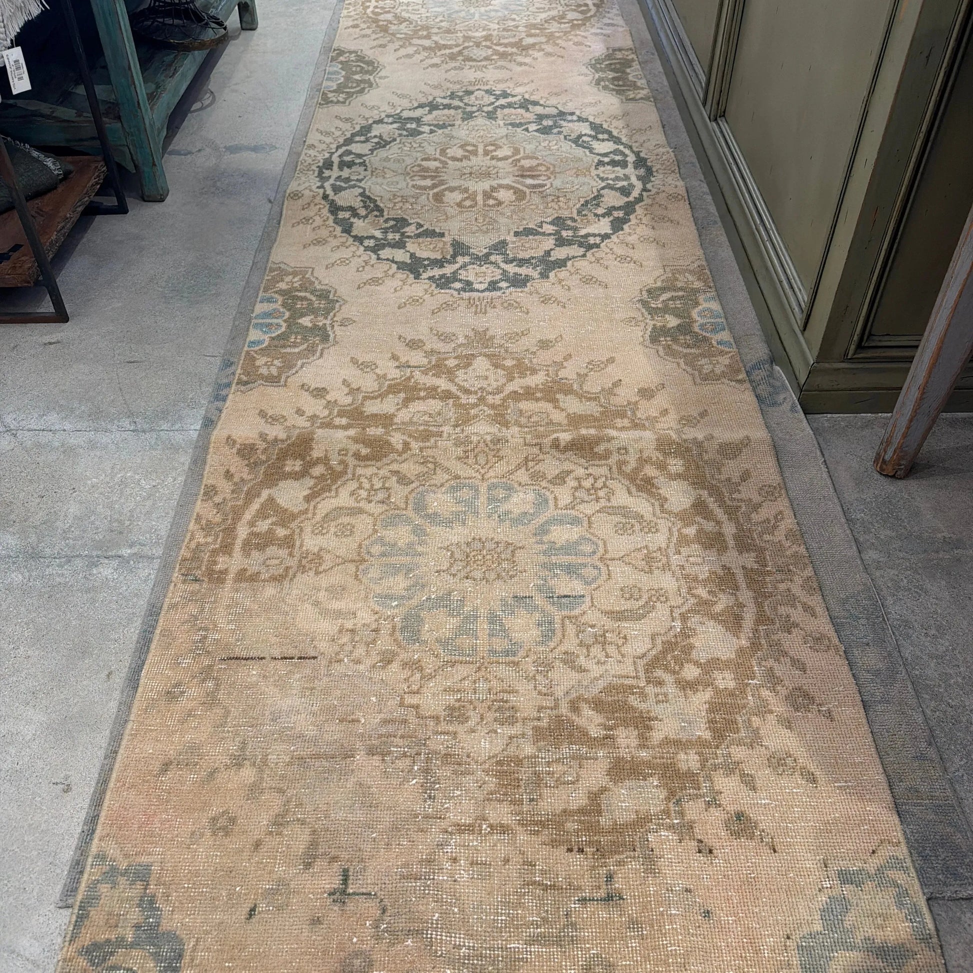 #11 Vtg Turkish Runner 2'10"x11'5" - Blue Springs Home