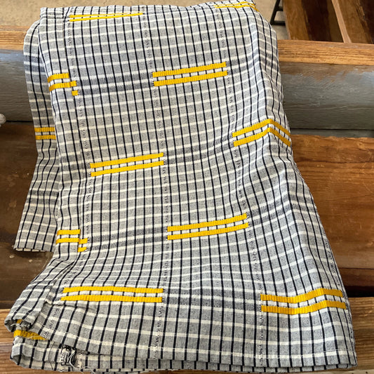 BLACK CHECK W/YELLOW TABLETOP - Blue Springs Home