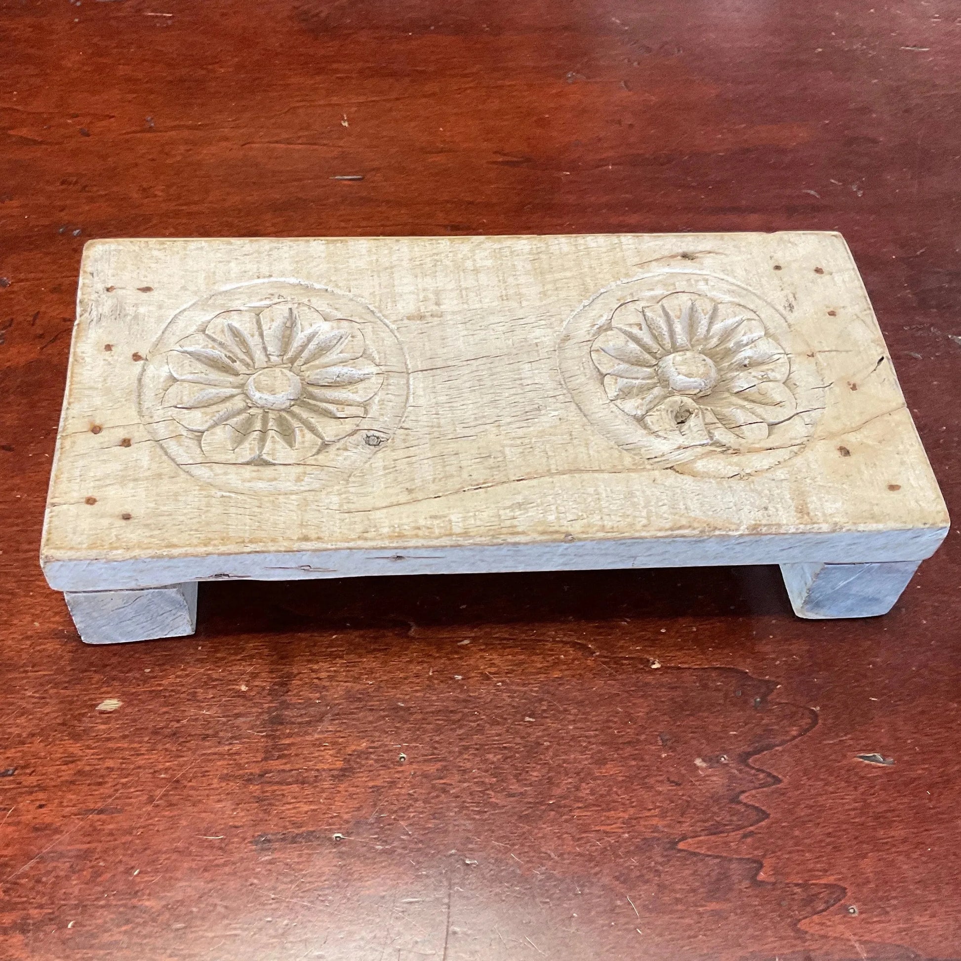 Vintage Carved Wooden Risers - Blue Springs Home