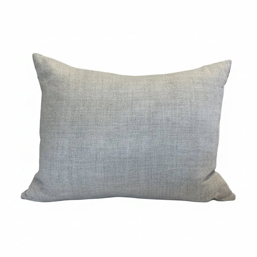 Vintage Indonesian Batik Pillow-Deep Brown 18x24 - Blue Springs Home