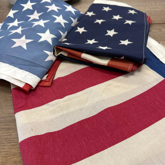 Vtg American flag cotton blend/poly