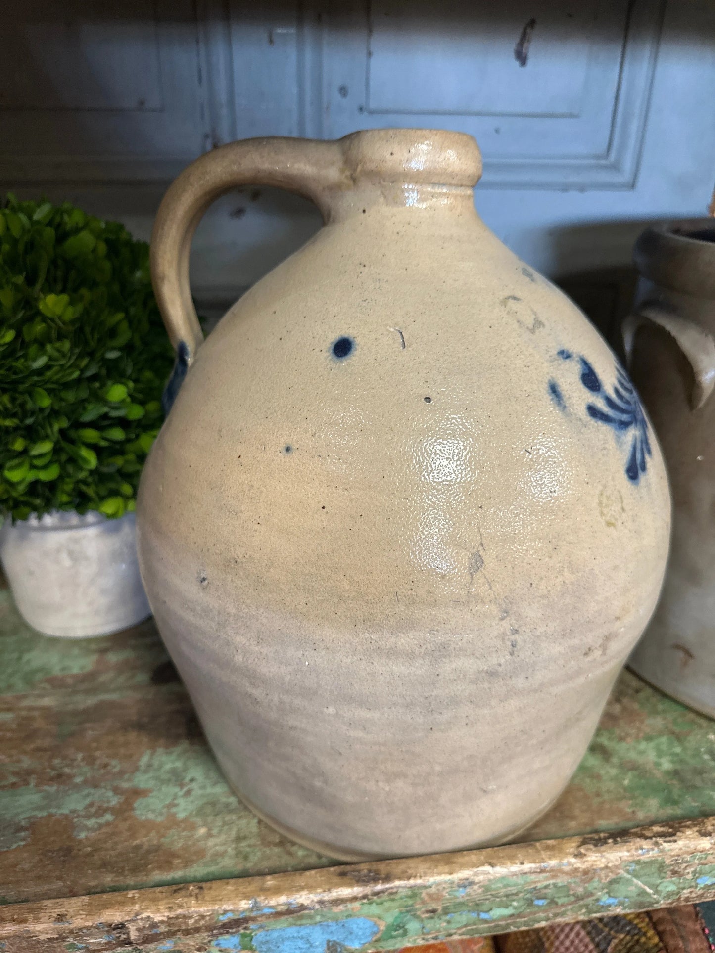 Circa 1860 Stoneware Jug 2 Gallon