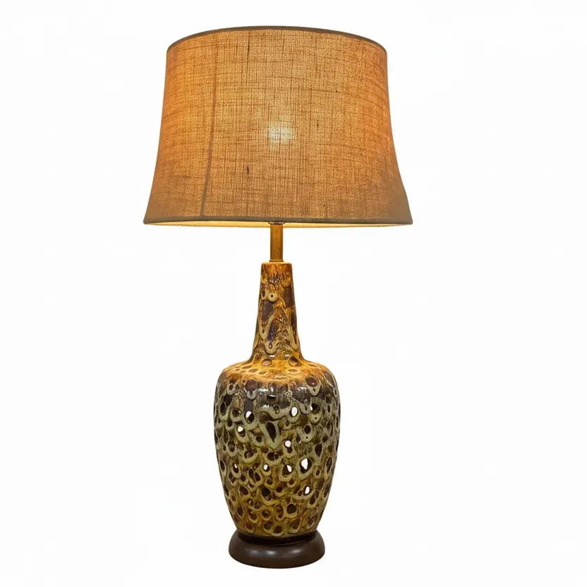 Vintage Mid Century Scallop Drip Lamp