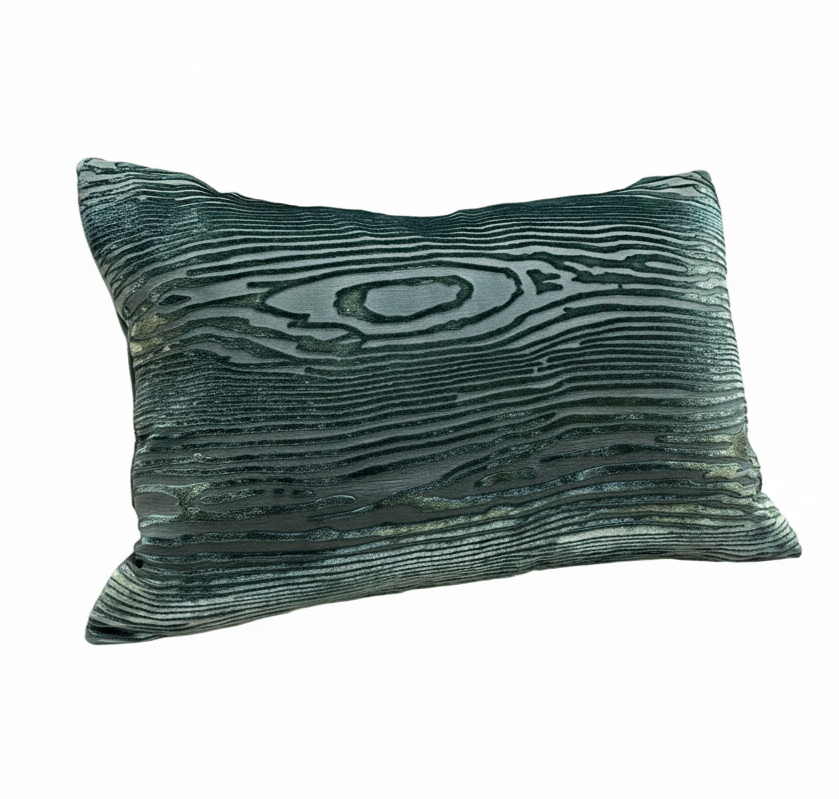 Woodgrain Velvet Pillow 14x20