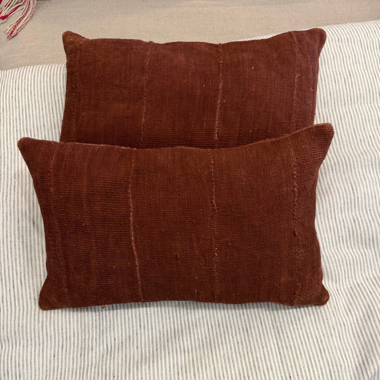 Vintage African Mudcloth Brown 14x22
