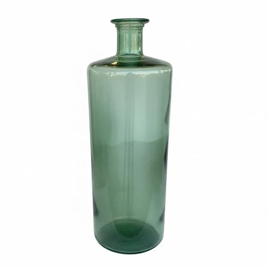 Tall Green Cast Demijohn Vase - Blue Springs Home