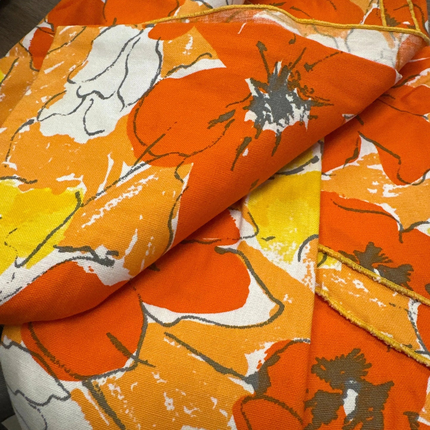 Retro Vera Tablecloth orange floral - Blue Springs Home