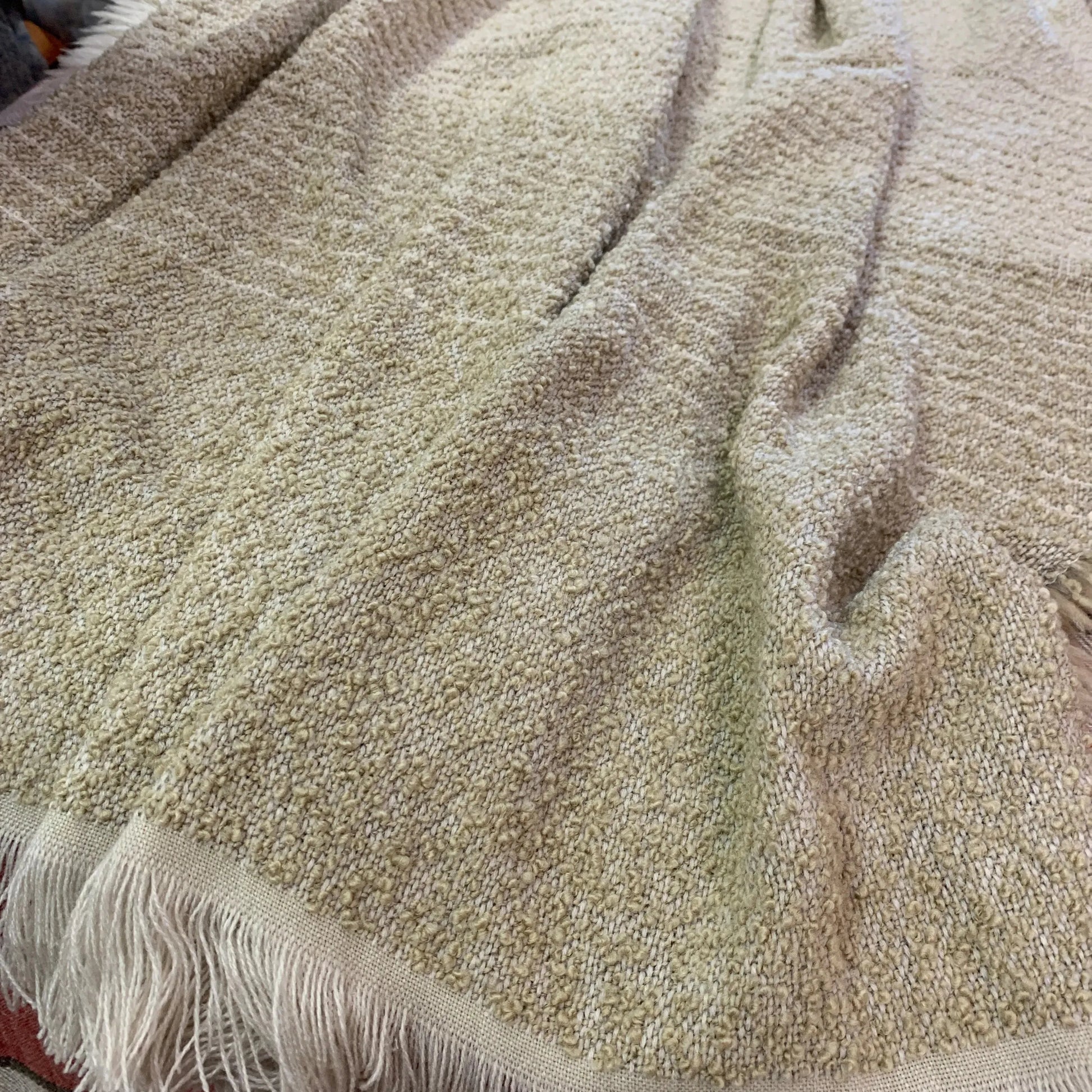 Arabella Stripe Boucle Throw Blanket - Blue Springs Home