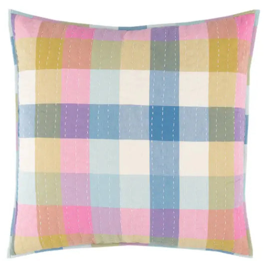Charlette Plaid Sham Euro - Blue Springs Home