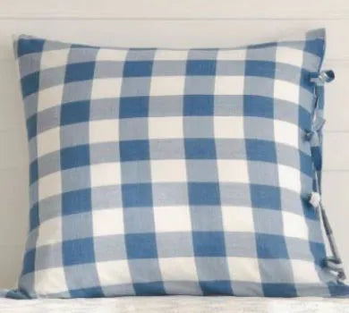 INDIGO CHECK EURO SHAM