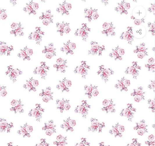 Petite Rosebuds - Large Ruffle Throw Blanket