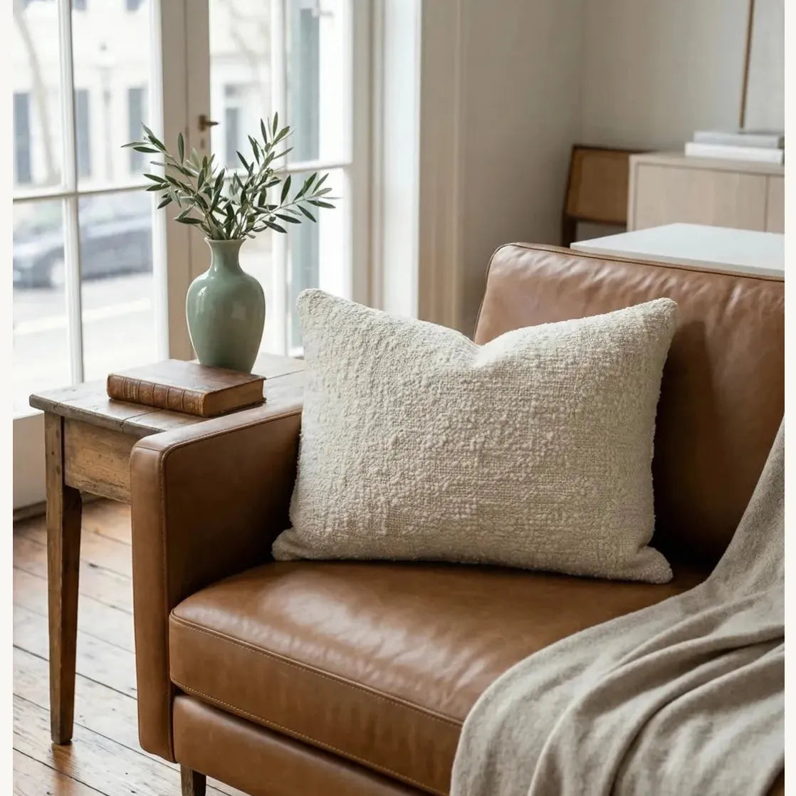 Cozy Cotton Boucle Lumbar Pillow