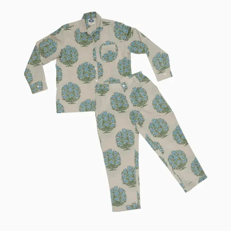Vani Leaf Women's Pajama Set - Blue Springs Home
