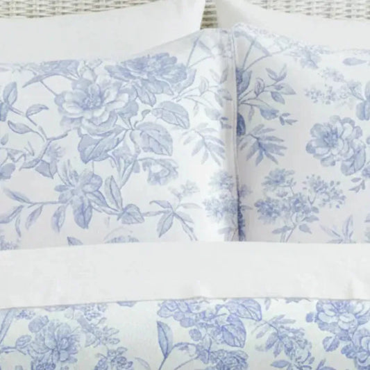 Ice Toile - Tatter Ruffle Sham Euro - Blue Springs Home
