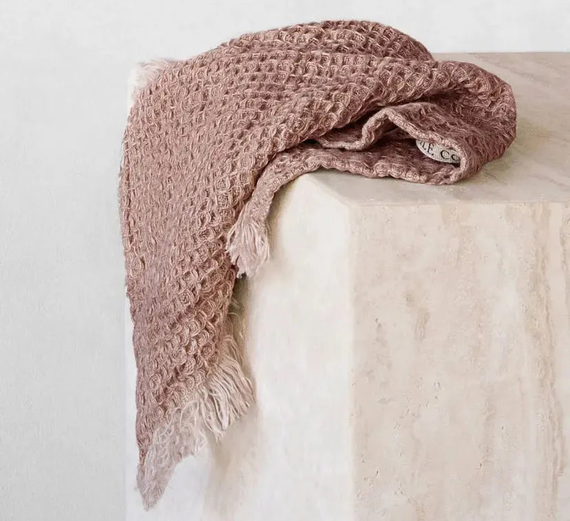 Flocca Linen Waffle Face Towel - Blue Springs Home