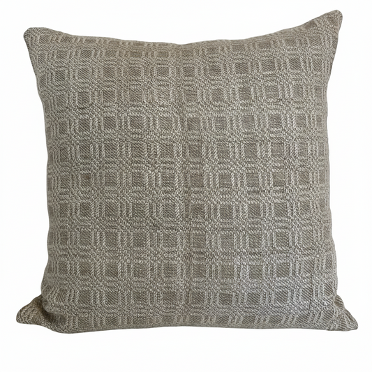 Natural Hemp (Squares) Vintage Pillow