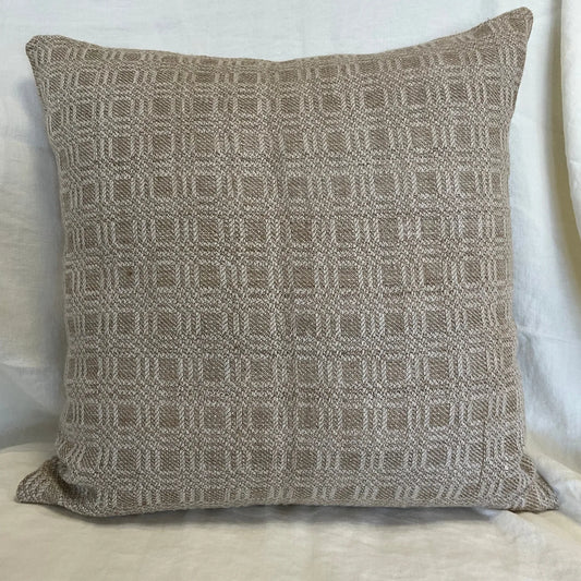 Natural Hemp (Squares) Vintage Pillow