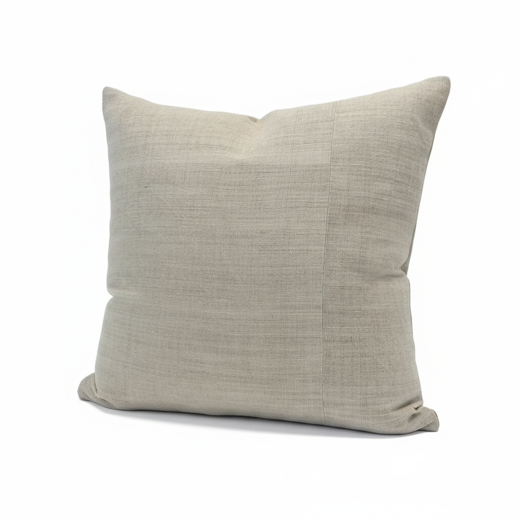 Natural Hemp (Squares) Vintage Pillow