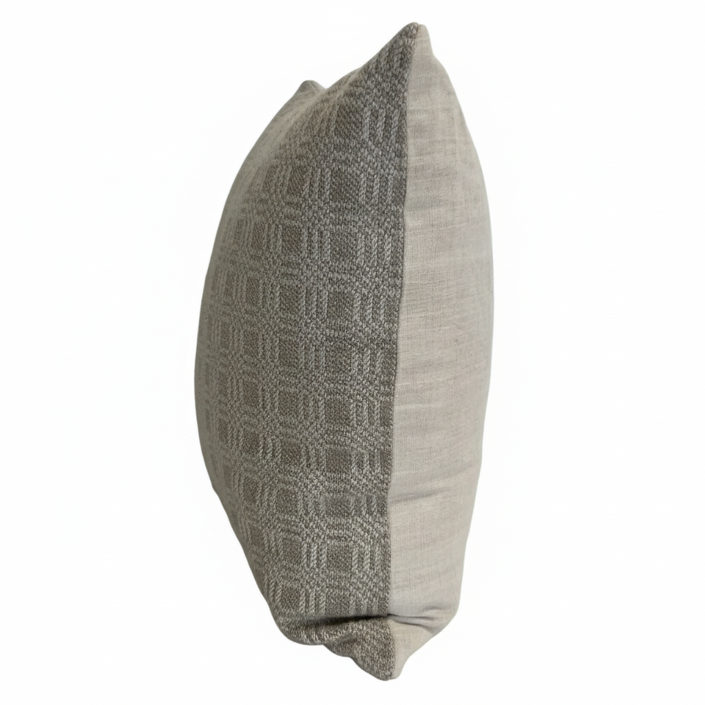 Natural Hemp (Squares) Vintage Pillow