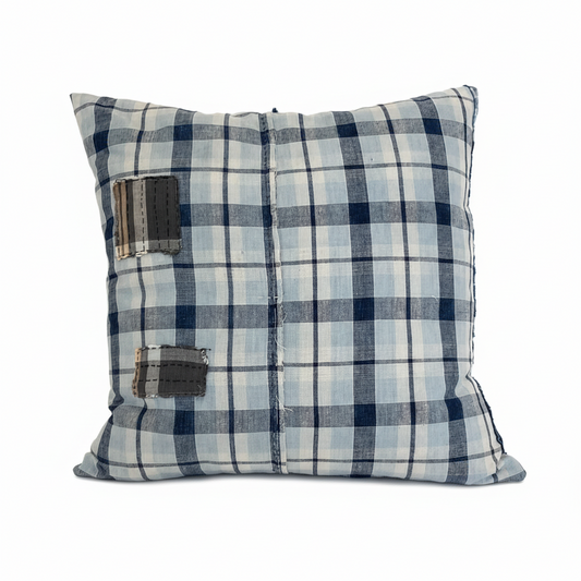 Japanese Plaid Boro w/ Small Patches