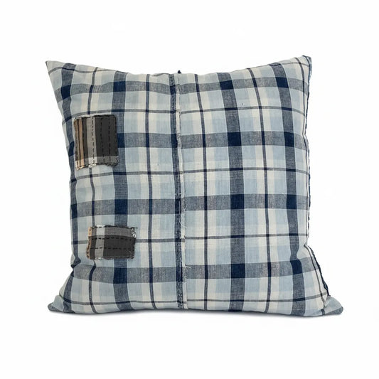 Japanese Plaid Boro w/ Small Patches