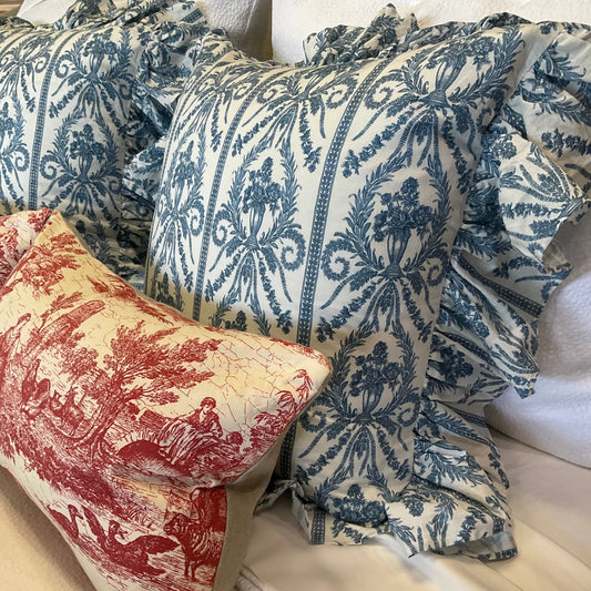 Victoria Toile - Larger Ruffle Sham Euro