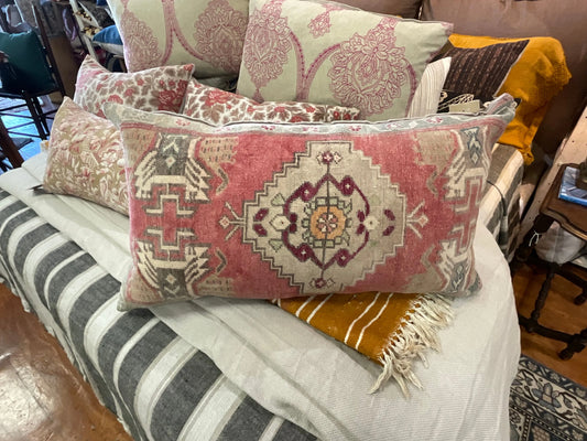 Pink Vintage Rug Pillow