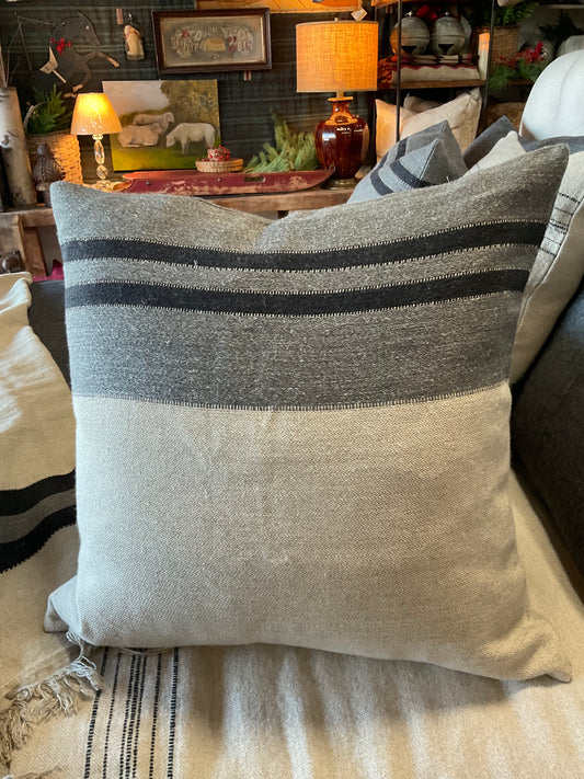 Black House Stripe Pillow Cover 25x25