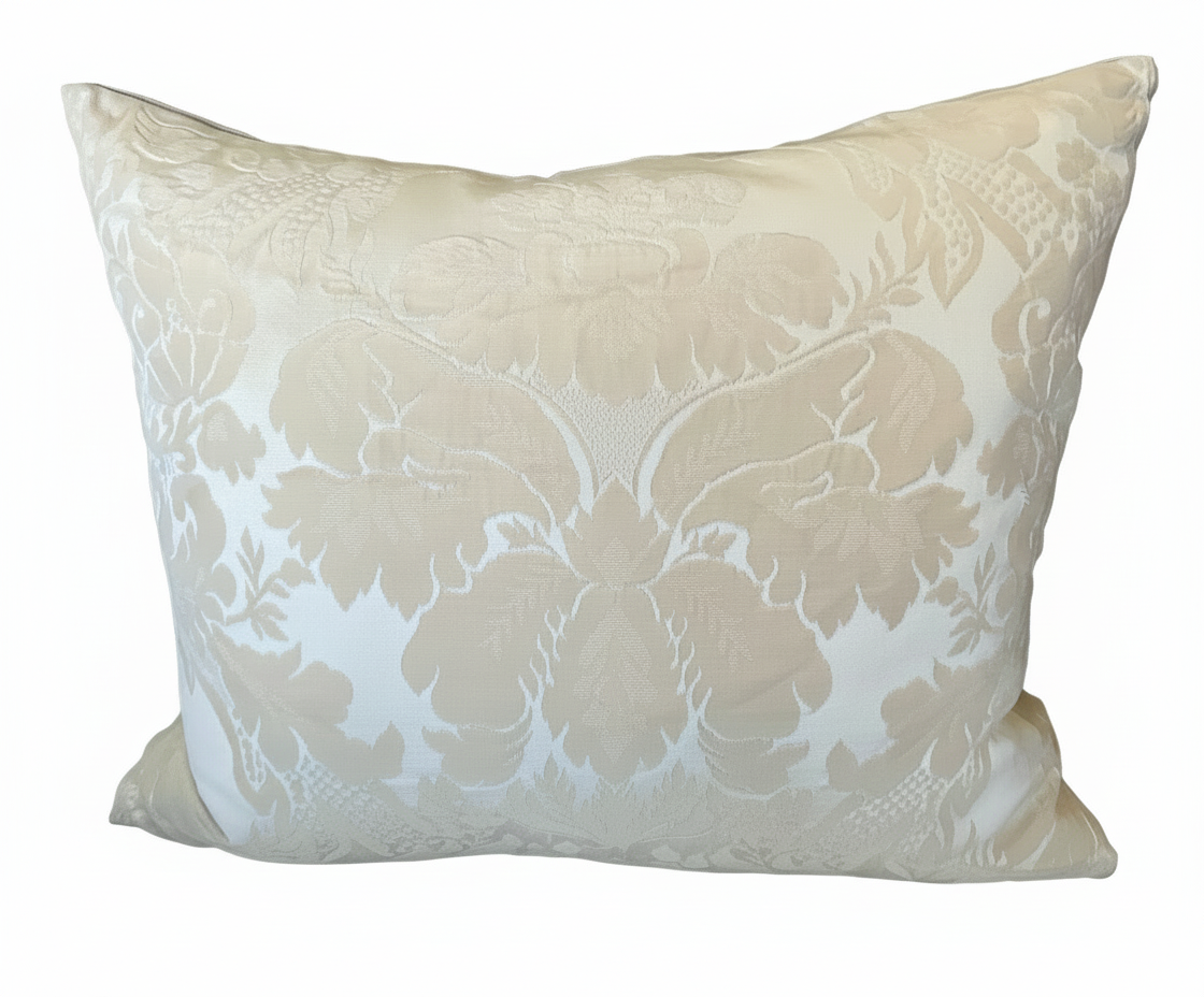 Vintage Cream Damask Pillow
