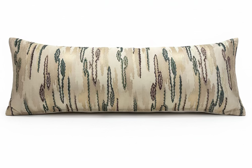 Vintage Japanese Kiomono Ikat Bolster 12x36