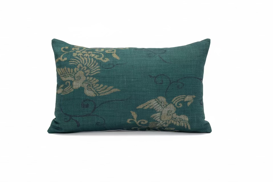 Japanese Kimono Green 12x22 Lumbar