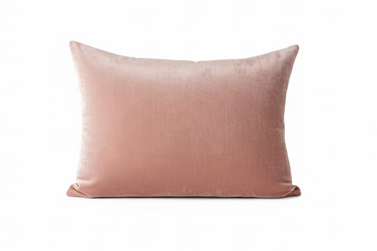 Vintage Coral Velvet Pillow
