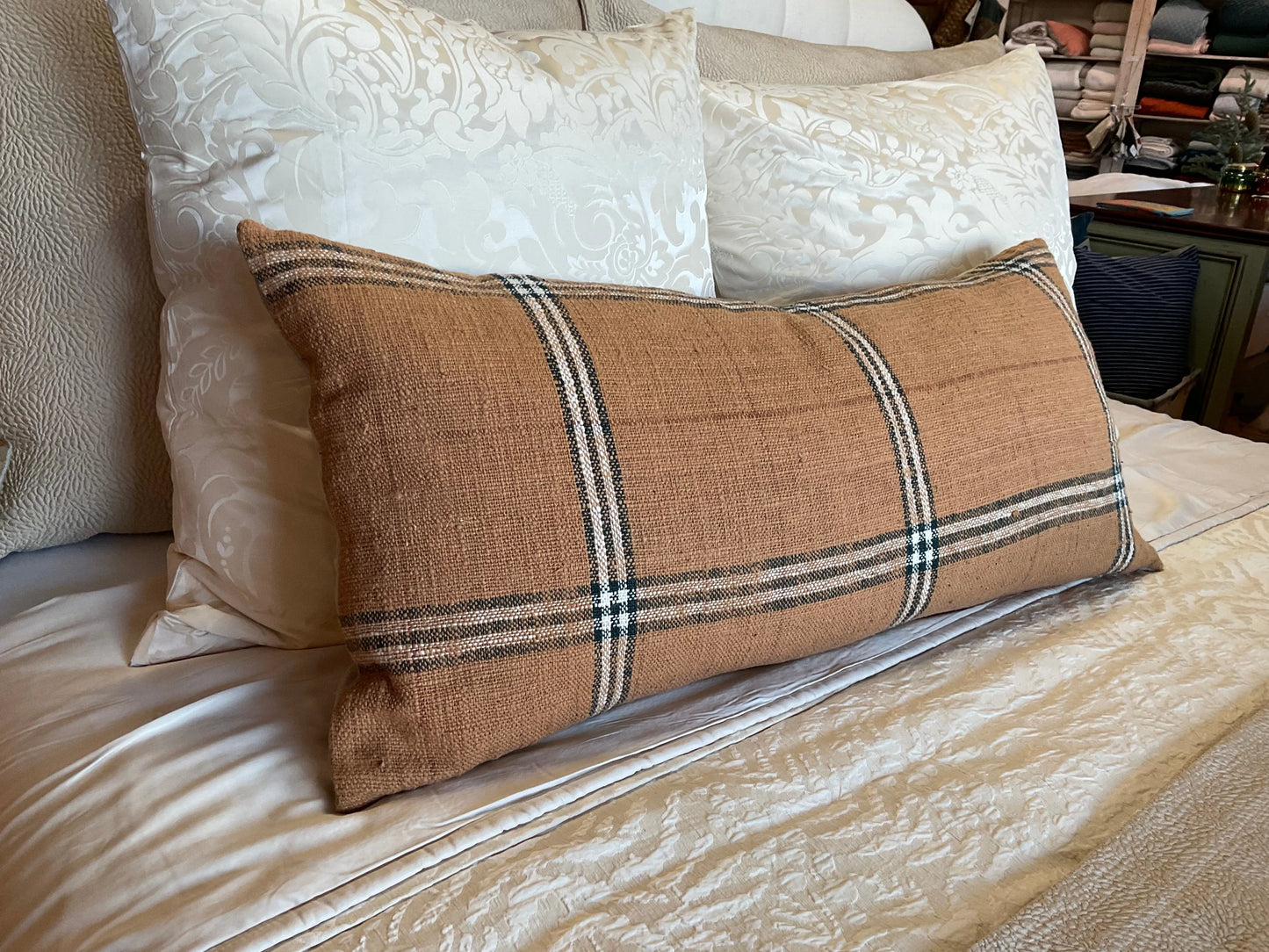 "Burberry" Style Bolster Pillow
