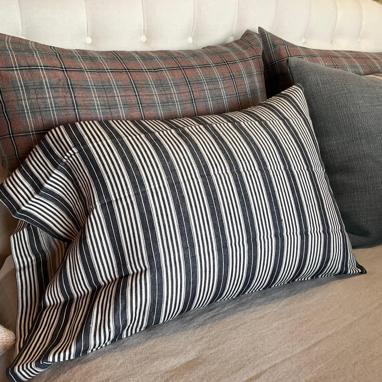 The Tack Stripe Pillowcase Libeco - Blue Springs Home