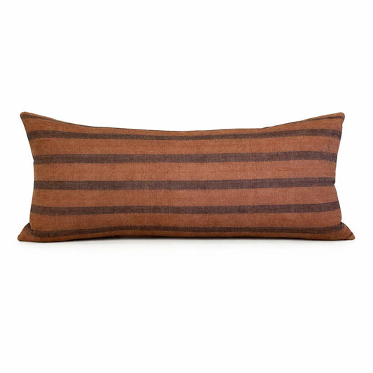 Natural Dyed Stripe Brown 17x36 - Blue Springs Home